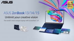 ZenBook 13/14/15 ใหม่พร้อมวางจำหน่ายในไทย มาในดีไซน์เรียบหรูล่าสุด พร้อมเติมเต็มประสบการณ์ทำงานด้วยจอ ScreenPad 2.0 !